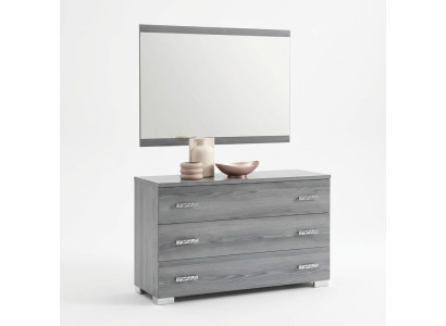 Comò armadio con specchio, design mobili, mobili di lusso, guardaroba, set 2 pezzi, nuovo.