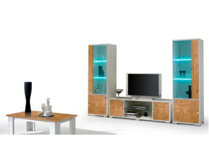 wonzwand 3 pezzi RTV + 2x vetrina Design Mobili italiani Soggiorno Mobili di lusso