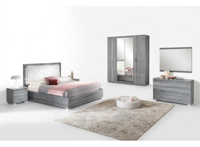 Mobili italiani set camera da letto 4 pezzi Letto 2 comodini Armadio Nuovo