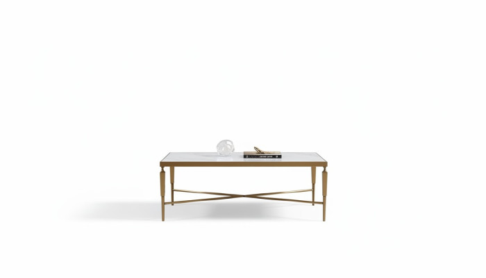 Tavolo da salotto di lusso in acciaio inossidabile Design Tavoli Stile Mobili Rettangolare