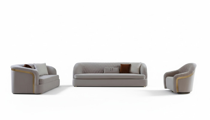 Sofà 3 posti Set design divano gruppo divano moderno lusso imbottitura nuova
