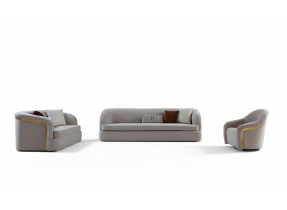 Sofà 3 posti Set design divano gruppo divano moderno lusso imbottitura nuova