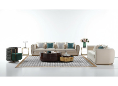 Set di divani per soggiorno 3+2+1 posti Design divani imbottiti moderni in tessuto Relax