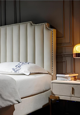 Letto 180x200cm in pelle Mobili da camera da letto di lusso Letti moderni Mobili per hotel Nuovi