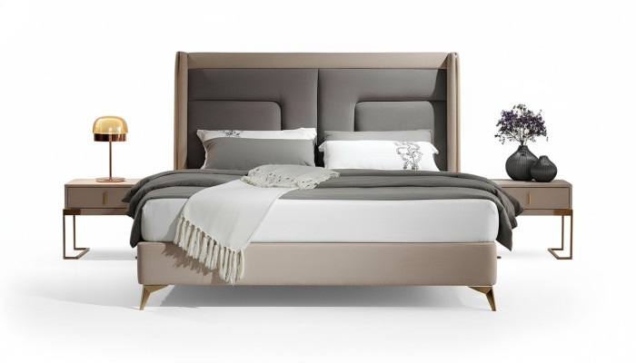 Lussuoso design letto camera da letto imbottito mobili letto doppio 180x200 per hotel dormire