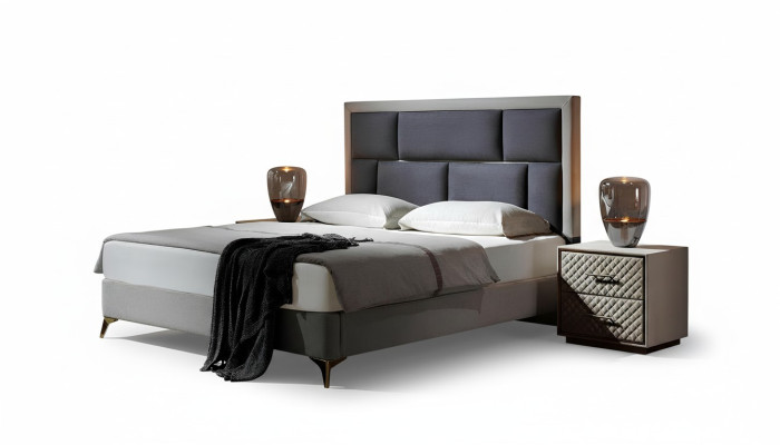 Letti mobili camera da letto hotel doppia lusso design letto imbottito velluto nuovo