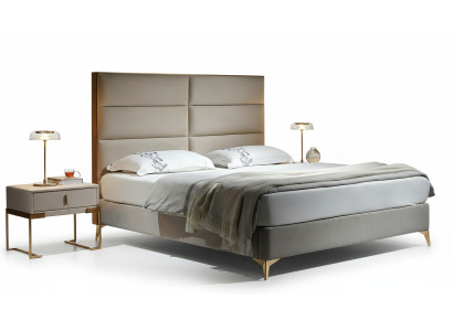 Letto 2x Comodino 3 pezzi. Set camera da letto Design Lusso Camera da letto Arredamento Hotel.
