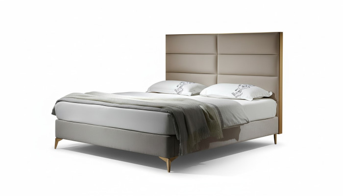 Letto Letto matrimoniale Design di lusso Lusurioso Letto imbottito Letto di design Tessile Letti Letto matrimoniale