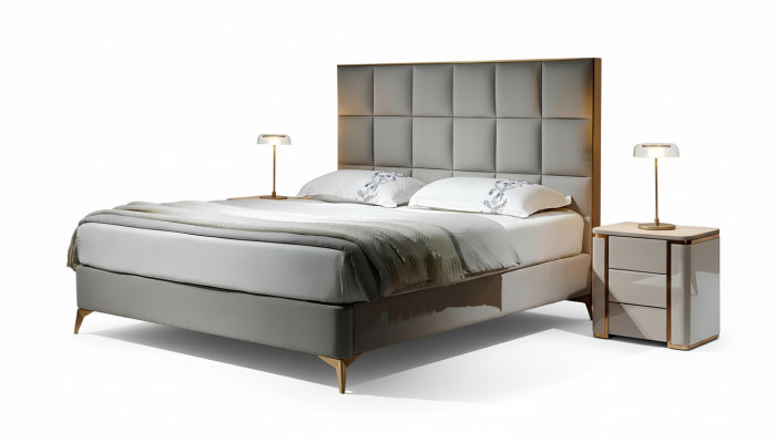 Progettazione Letto Camera da Letto Letti Tessile Hotel Lusso Imbottitura Seduta Tessuto Mobili Nuovo