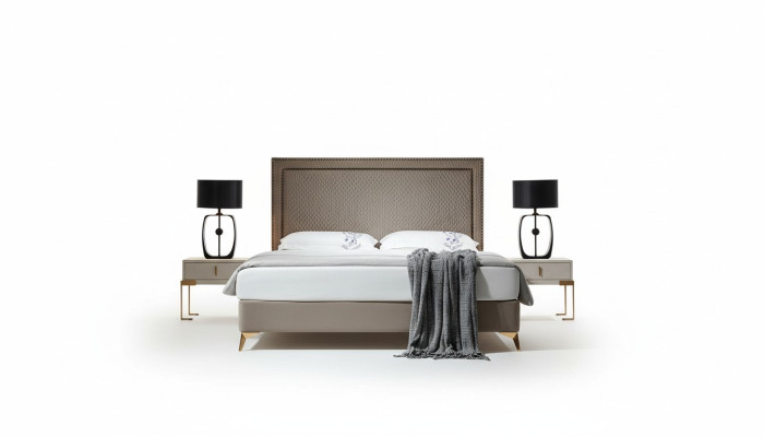 Letto 3 pezzi. Set camera da letto Design Camera da letto di lusso Arredamento per hotel 2 comodini