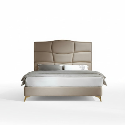Camera da letto Letto matrimoniale 180x200cm Letto di lusso Moderno Tessuto Nuovo