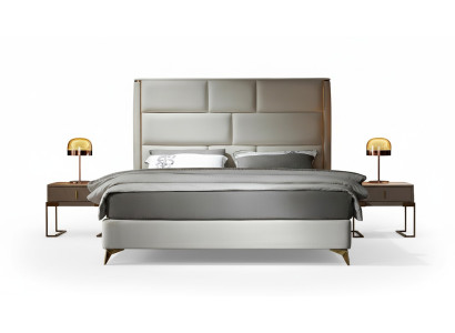 Letto 3 pezzi. Set camera da letto Design Moderno Camera da letto di lusso Comodino Letti