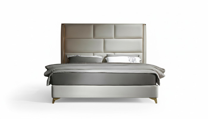 Camera da letto di lusso Letto Imbottito Design Matrimoniale Letti dell'Hotel Arredi dell'Hotel Velluto Nuovo