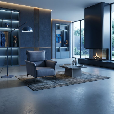 Mobili di design di lusso Sedie 88 x 85cm Sedia di design moderno in tessuto