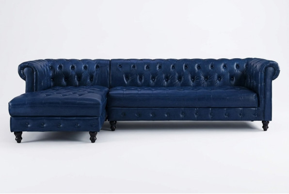 Divano ad angolo Chesterfield, divano, divano imbottito, set da angolo per i mobili classici