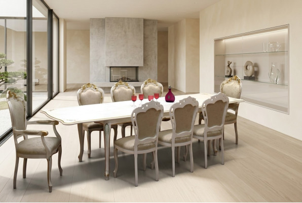 Set completo tavolo da pranzo 8 sedie sala da pranzo set da pranzo in legno tavolo 9 pezzi