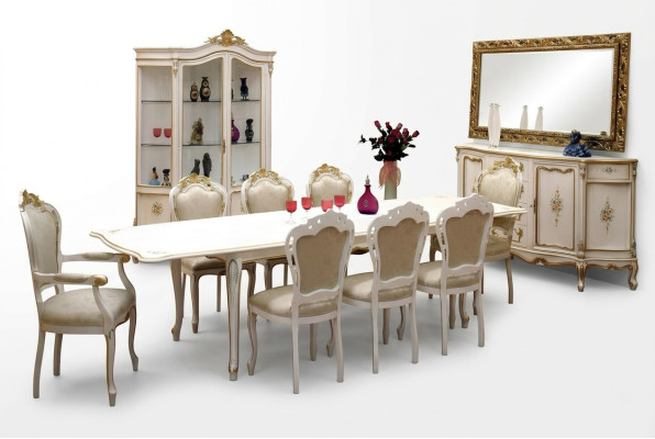 Set completo tavolo da pranzo 8 sedie sala da pranzo set da pranzo in legno tavolo 9 pezzi