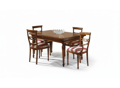 Set da pranzo, gruppo di sedie classico in vero legno, set da 4 pezzi, set di sedie, 4 sedie.
