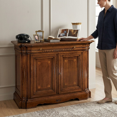Comò Armadio alto Lato Basso Comodini Design di lusso Cabinet in legno