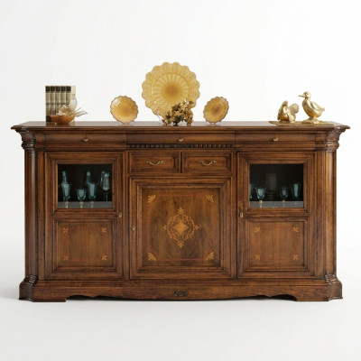 Mobile contenitore credenza cassettiera vetrina soggiorno legno credenza armadio nuovo
