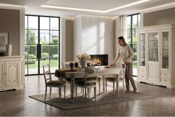 Sedie Sedia Legno Lusso Seduta Set 4x Poltrona Sedia Sedia da pranzo Sedia da pranzo
