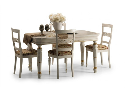 Sedie Sedia Legno Lusso Seduta Set 4x Poltrona Sedia Sedia da pranzo Sedia da pranzo
