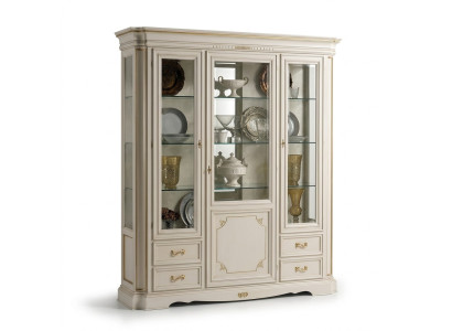Vetrina Mobile da soggiorno Armadio in legno massello Vetrine in vetro Mobile credenza In legno massiccio