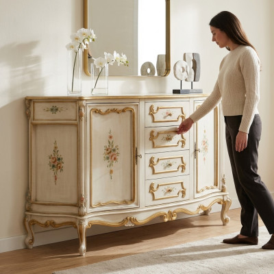 Comò Armadio classico Mobili in legno massello Credenza Arredamento italiano