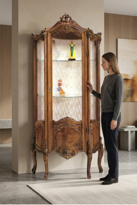 Vetrina Mobile da soggiorno Madia Legno massiccio Vetrine in vetro Armadio in legno massiccio