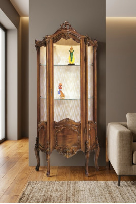 Vetrina Mobile da soggiorno Madia Legno massiccio Vetrine in vetro Armadio in legno massiccio