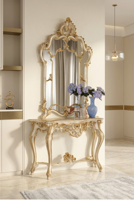 Specchio consolle tavolo da trucco console toletta shabby.