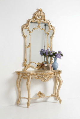 Specchio consolle tavolo da trucco console toletta shabby.