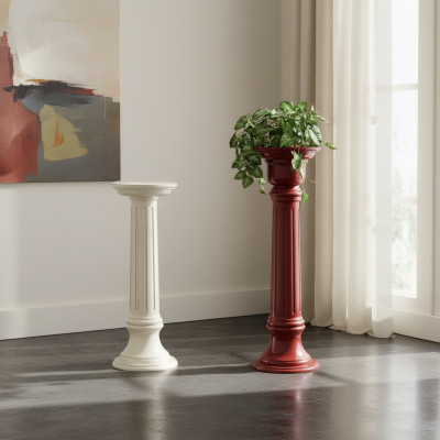 Supporto per fiori Colonna per fiori Fioriera Stand Legno massiccio Piantana per piante in vaso Nuovo