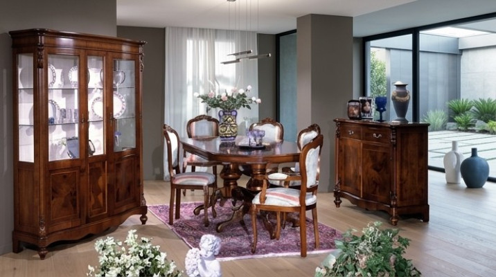 Mobilio da sala da pranzo Tavolo da pranzo Gruppo di tavoli da pranzo Sedia da braccioli Sedia Poltrona Set da 6.
