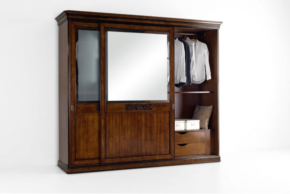 Armadio camera da letto Armadio di lusso Vaccari cav giovanni Legno massello Nuovo