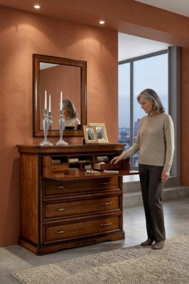 Mobile credenza credenza credenze in legno massello mobile mobili comò marrone