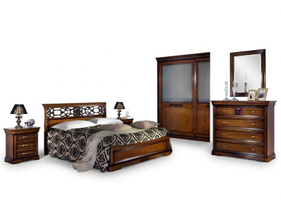 Camera da letto Legno Marrone Letto Mobili di lusso Vaccari cav giovanni Legno massello Nuovo