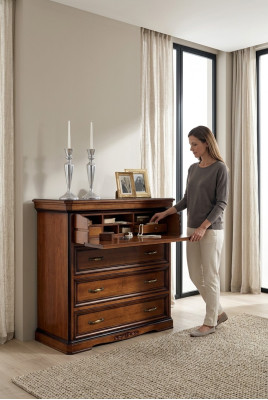 Comò credenza credenza credenze in legno massiccio mobiletto comò marrone
