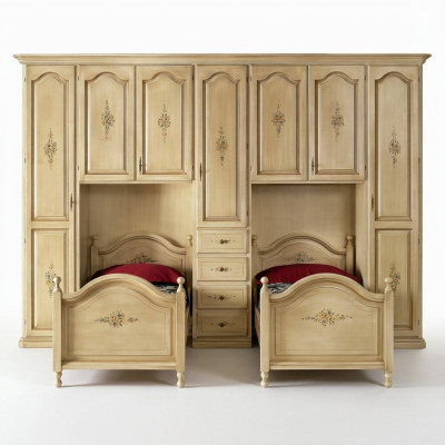 Armadio classico con letti Hotel Arredamento Letto Armadio Set Mobili