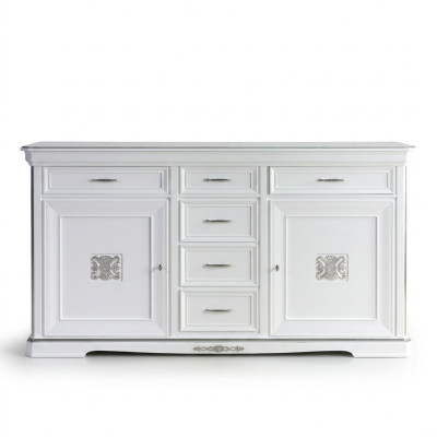 Commode credenze Massiccia Armadio in legno Mobili Comò Buffet Sideboard Bianco
