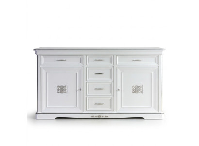 Commode credenze Massiccia Armadio in legno Mobili Comò Buffet Sideboard Bianco