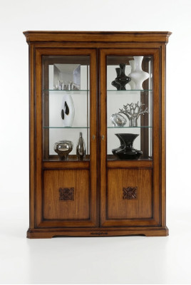 Vetrina in vetro Armadio in legno massello Vetrina Soggiorno Mobili Credenza Legno massiccio