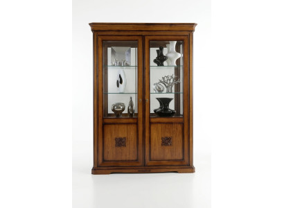 Vetrina in vetro Armadio in legno massello Vetrina Soggiorno Mobili Credenza Legno massiccio
