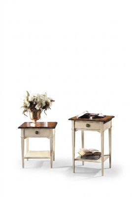 Comodino console per camera da letto, tavolino moderno in legno bianco design nuovo.