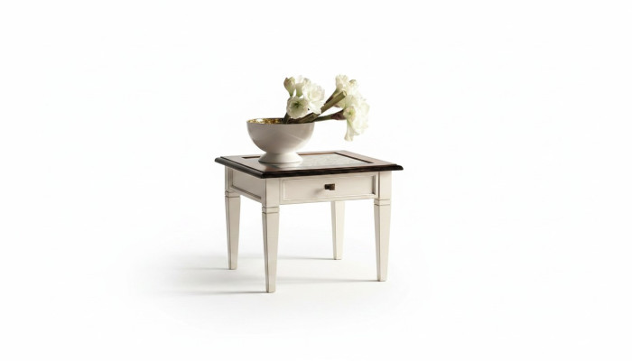 Tavolino da salotto in legno massiccio design con tavolino ausiliare.