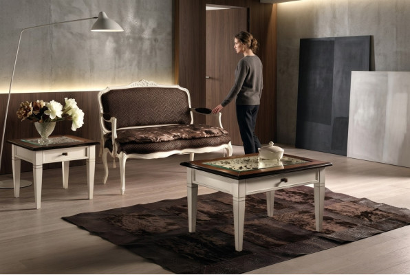 Tavolo da caffè Tavolo Lusso Legno Tavoli Console Design Mobili Italiani Vaccari