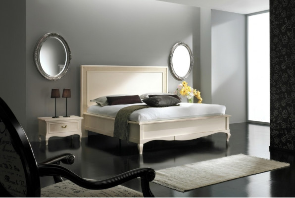 Letto matrimoniale Letto Camera da letto Mobili in legno massello Letto Vaccari cav giovanni Nuovo