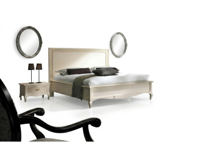 Letto matrimoniale Letto Camera da letto Mobili in legno massello Letto Vaccari cav giovanni Nuovo