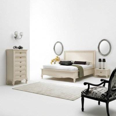 Camera da letto italiana Mobili Letto Comodino Letti in Legno Massiccio Set 4 pezzi.