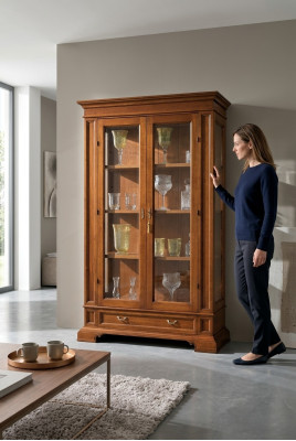Soggiorno credenza, vetrina in vetro, credenza da sala da pranzo, armadi in legno, mobili